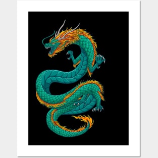 Japanese fantasy dragon Posters and Art